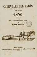 Calendari del Pagès. Barcelona,1856 (1r número)