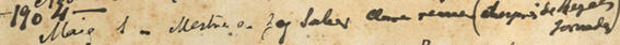 Transcripció:  «1904 Maig 1. Mestre en Gay Saber. Clara reina (després de Reyals Jornades)».