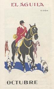 _[Publicitat dels Almacenes El Águila]: mes d’octubre de “Calendario para 1931”. Topogràfic: UG-4-C107/18