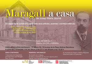 Espectacle "Maragall a casa" de Josep M. Jaumà a l'Arxiu Joan Maragall
