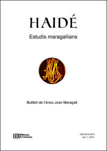 Publicació del número 7 de la revista "Haidé. Estudis maragallians" 