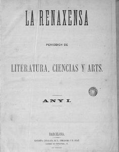 La Renaxensa: periodich de literatura, ciencias y arts