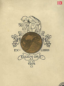 Alexandre de Riquer  Ex-libris Eugeni Ors, 1902 Fotogravat