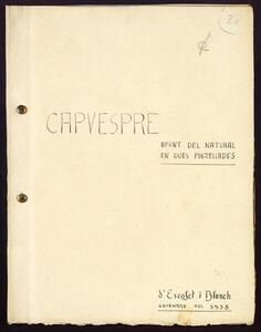 Portada manuscrita de Capvespre