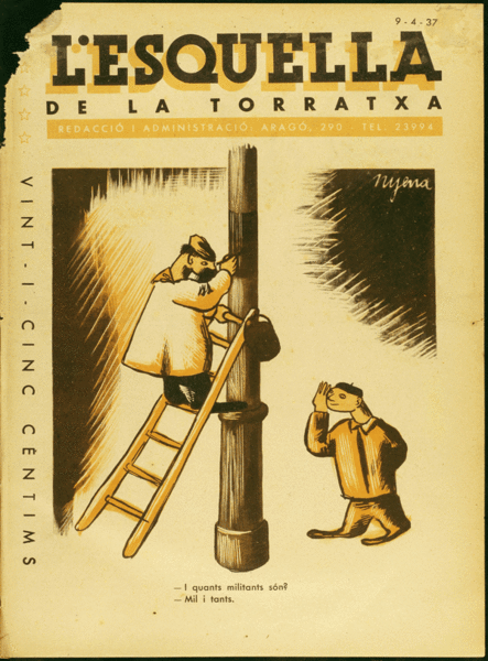 Portada de L’Esquella de la Torratxa. Núm. 3007 (9 abr. 1937) 
