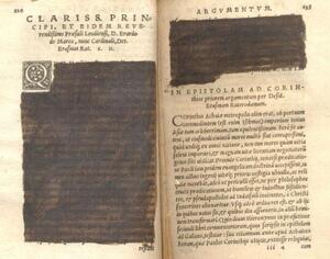 Fulls expurgats. Des. Erasmi Rot. In epistolas apostolicas paraphrasis.  Lió, 1544 (top.: Res. 761-12º)
