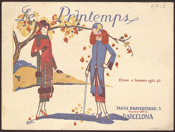 Publicitat dels magatzems Le Printemps (Barcelona), 1924. Top. V(7) Modes(1)