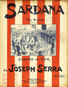 Portada de la partitura per a piano de la sardana Sospirs del cor, de Joseph Serra.