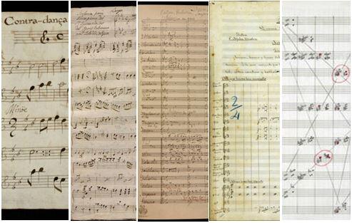 Selecció de 5 manuscrits musicals