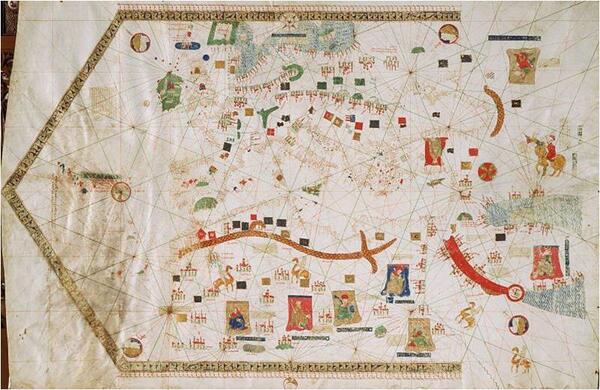 Vallseca, Gabriel de. Carta de Vallseca [Document Cartogràfic] Malorcha [Mallorca], 1439