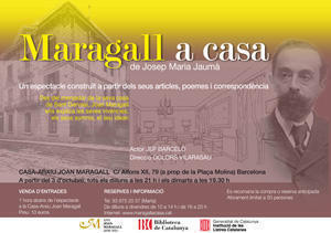 Espectacle "Maragall a casa" de Josep M. Jaumà a l'Arxiu Joan Maragall